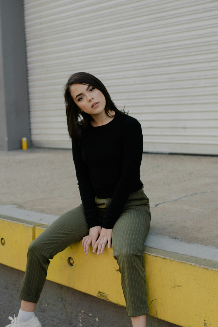 Ribbed Long Sleeve Tee